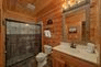 Luxurious shower in 2 bedroom cabin master bath